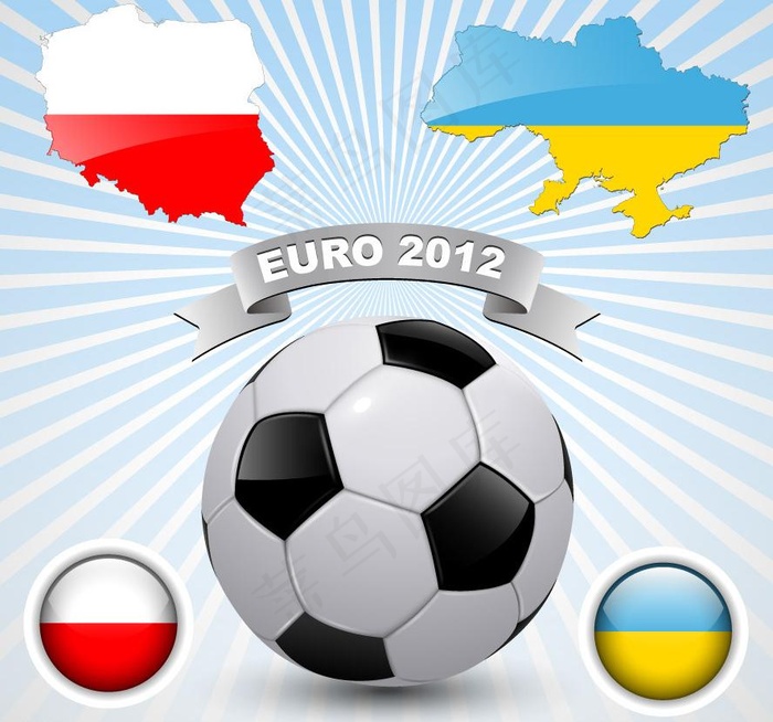 2012欧洲杯足球背景图片