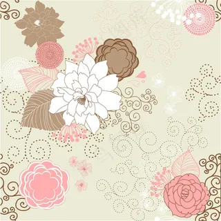 矢量花朵（无缝模式）