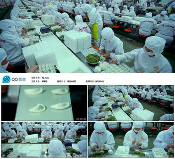 速冻水饺制作过程视频