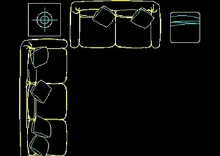 沙发平面图块cad家具图块素材20...