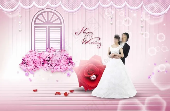 婚礼背景(5200X3380(DPI:300))psd模版下载