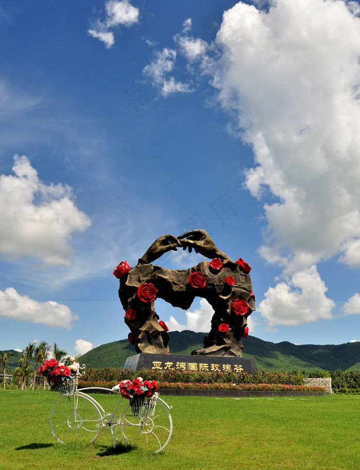 三亚玫瑰谷风景 观光 旅游