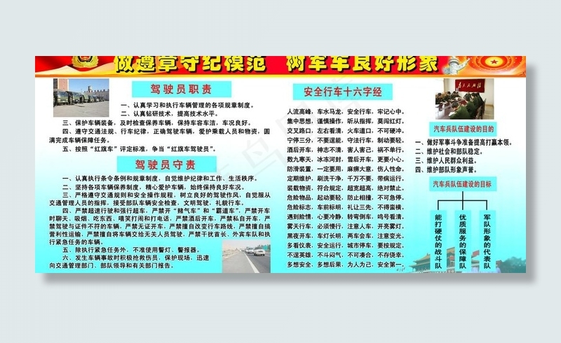 安全行车展板图片