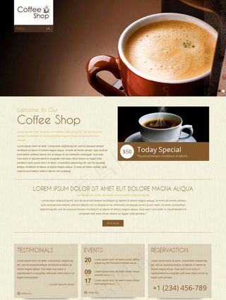 咖啡店主题模版图片