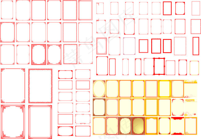 各种花纹边框大全精美花纹cdr