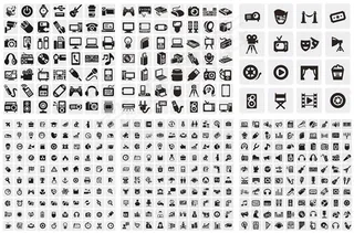 黑色UI图标设计psd高清素材