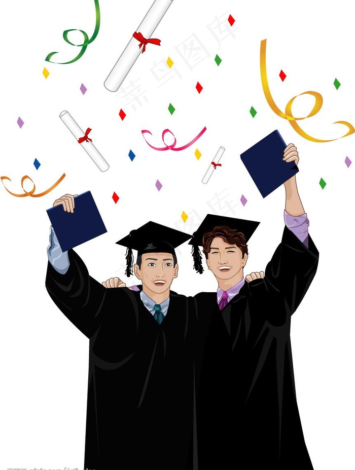 学生图片ai矢量模版下载