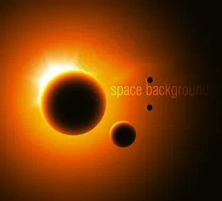 绚丽太空背景矢量素材