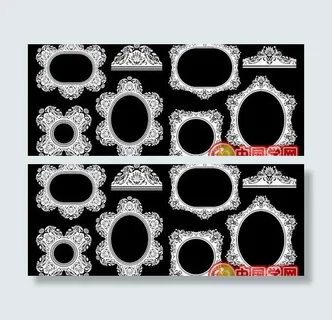 欧式古典花纹边框矢量素材