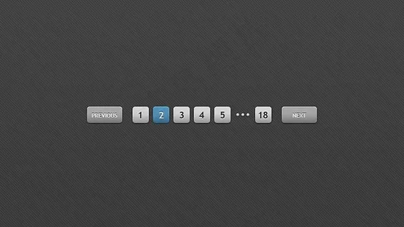 网页分页按钮元素psd
