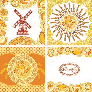 面包蛋糕店卡片