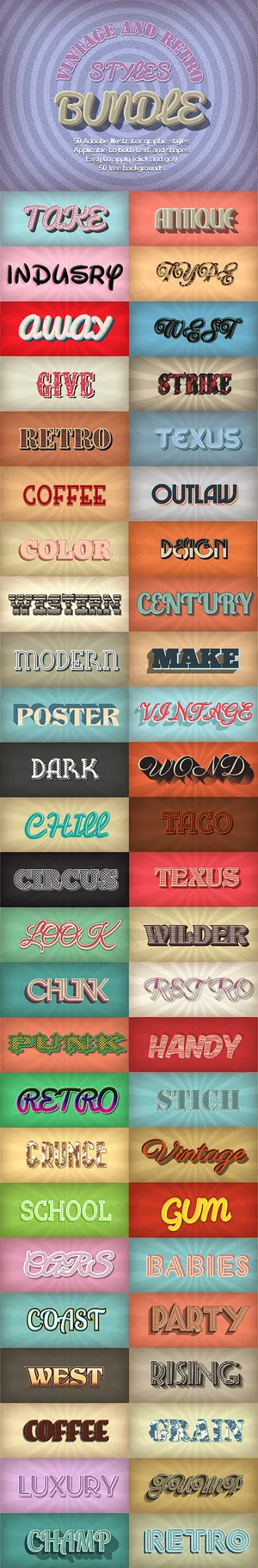 矢量立体英文字体样式设计素材