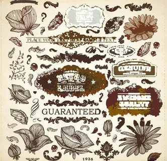 欧式花纹 古典花纹花边框装饰图片