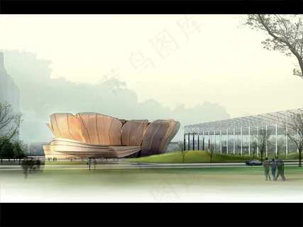 体育场馆设计效果图PSD分层 体育场馆设计效果图PSD分层