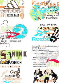 品牌服装运动印花矢量图 品牌服装运动印花矢量图