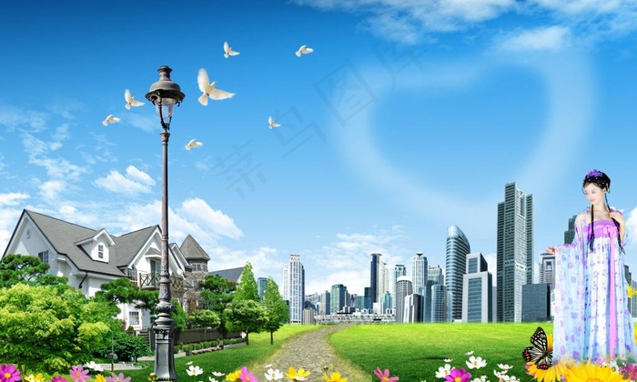 风景画 仙女图片