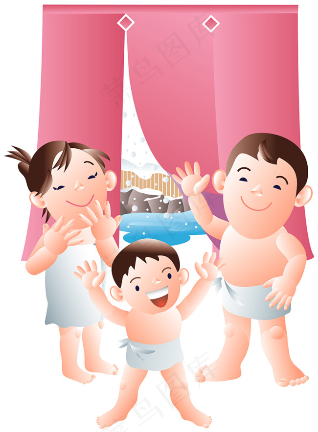 泡溫泉eps,ai矢量模版下载