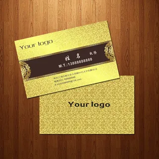 中国风高档金属感名片模板下载