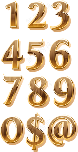 立体数字周年庆海报PNG透明元素