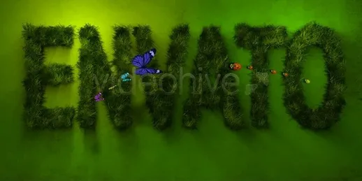 绿色植物LOGO演绎AE素材