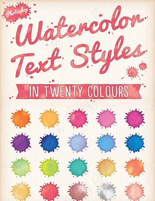 水彩喷溅涂鸦效果字体样式