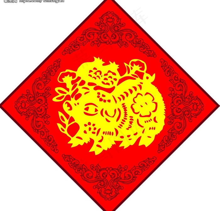 猪年年画图片