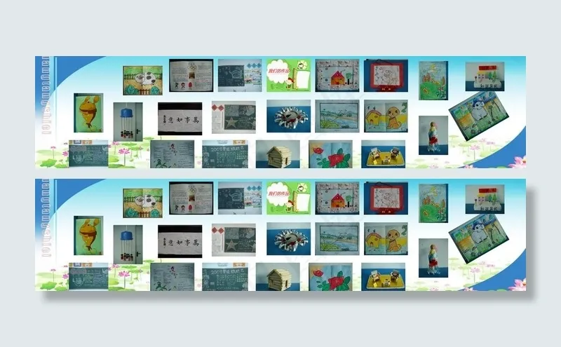 学校橱窗展示八图片(7597X2169(DPI:72))psd模版下载