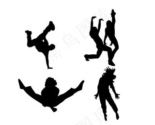 人物跳跃动作图