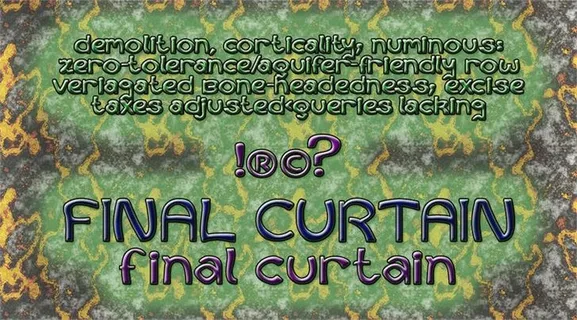 窗帘最后的字体