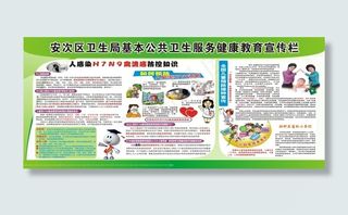 基本公共卫生服务健康教育宣传栏