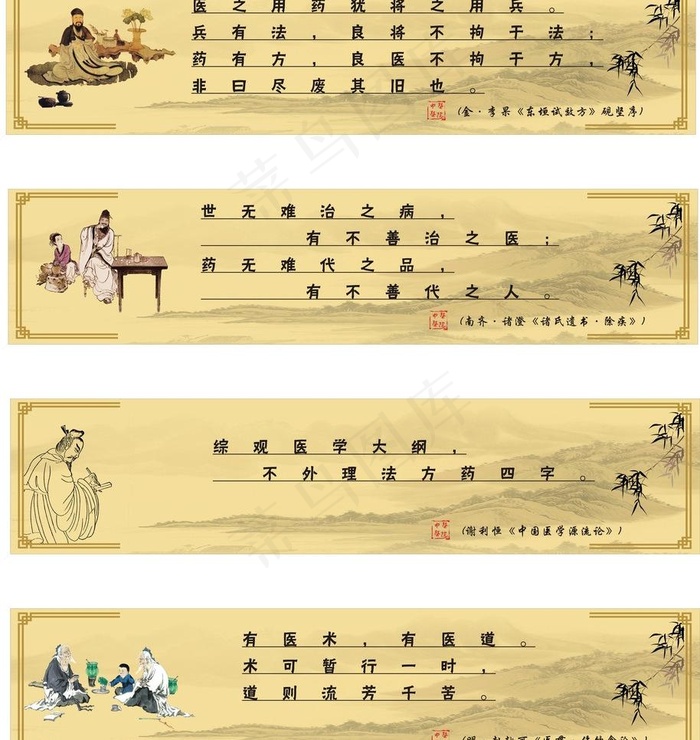 古典中医文化宣传图片(210X297)cdr矢量模版下载