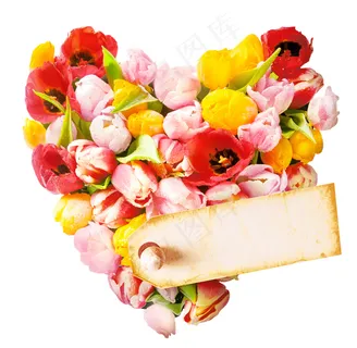 心形鲜花创意图案