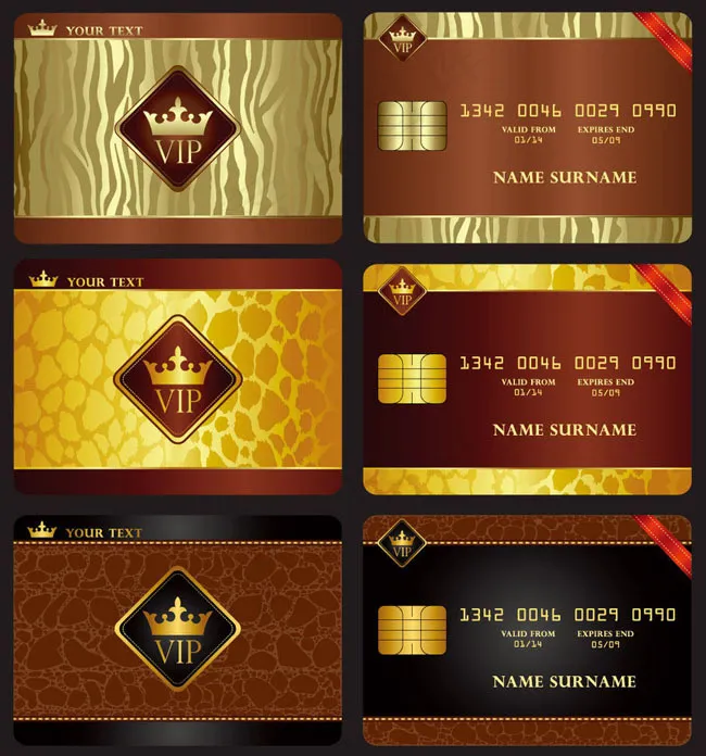金色vip贵宾卡模板矢量素材eps,ai矢量模版下载