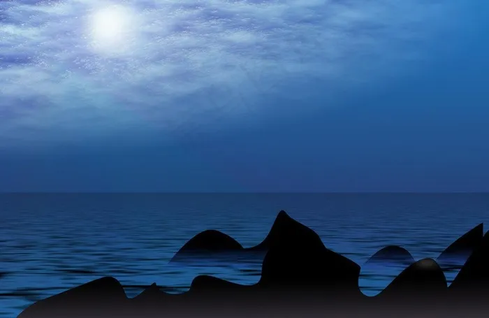 海景图图片(3508X2480(DPI:300))psd模版下载