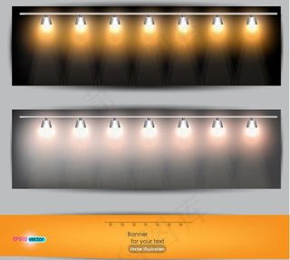 空白灯光照明广告牌图片