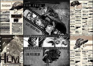 Rons系列颓废电影胶片边框PS笔...