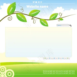 矢量绿色环保概念设计素材