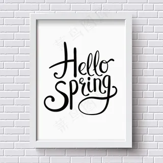 相框字体艺术字矢量素材