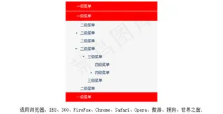 无限竖排折叠下拉菜单导航特效