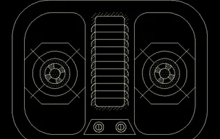 餐具炉具cad平面图块4