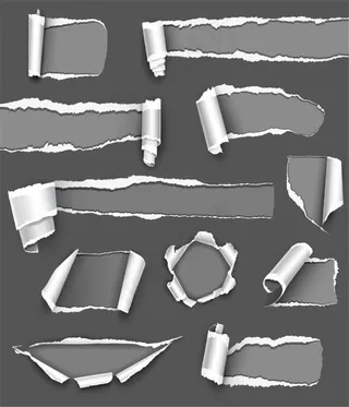 灰色创意撕纸图片