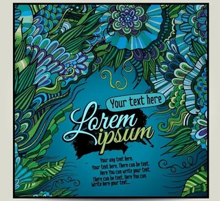 古典花纹卡片图片