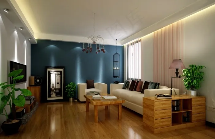 中式客厅装修设计效果图