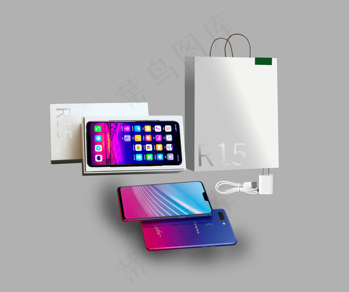 oppo手机手机盒模型样机全套