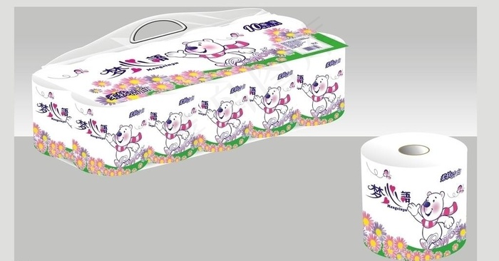 纸巾包装图片cdr矢量模版下载