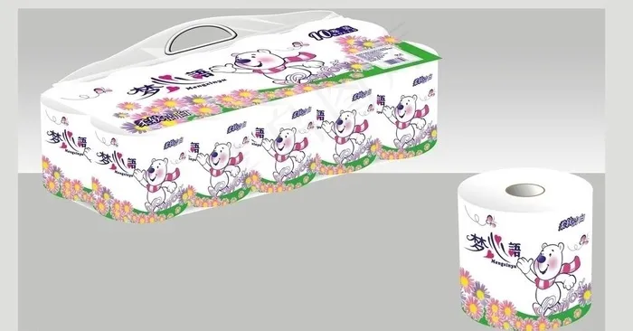 纸巾包装图片cdr矢量模版下载