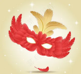 羽毛面具图片