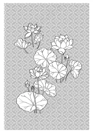 荷花荷叶矢量素材