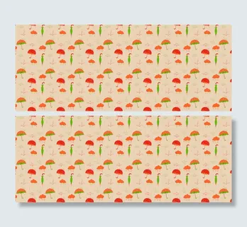 现代简约手绘可爱图案矢量墙纸