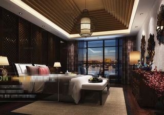 简欧卧室效果图图片